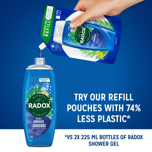 Radox Feel Awake Mood Boosting 2-in-1 Shower Gel & Shampoo