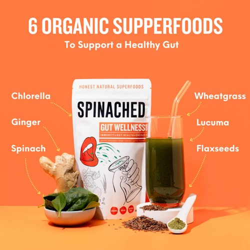 Spinached Organic Gut Wellness Probiotic Growth & Digestion supplement