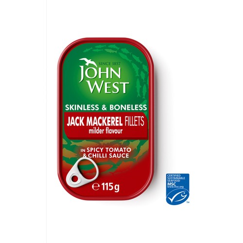 John West Skinless & Boneless Jack Mackerel in Spicy Tomato Sauce 115g