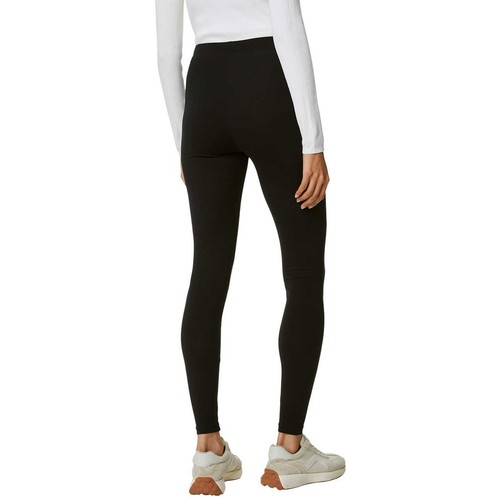M&S Womens 2pk High Waisted Leggings, Size 10, Black/Black