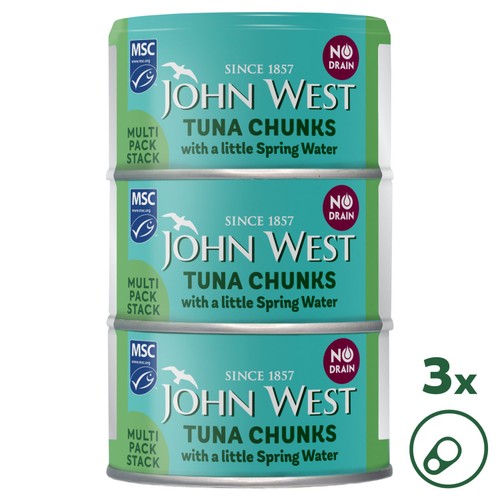 John West No Drain Tuna Chunks with a Little Spring Water MSC