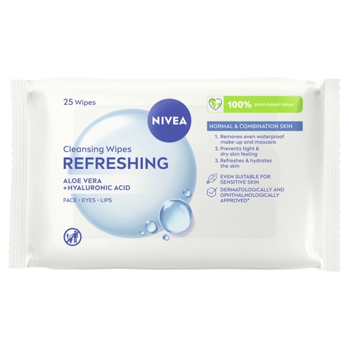 NIVEA Biodegradable Refreshing Face Cleansing Wipes
