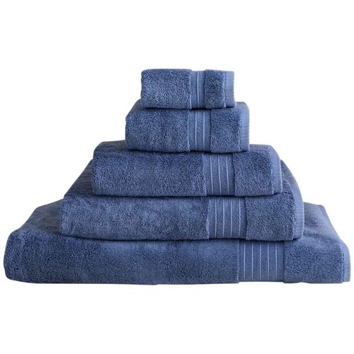 M&S Egyptian Cotton 650GSM Face Towels, Denim