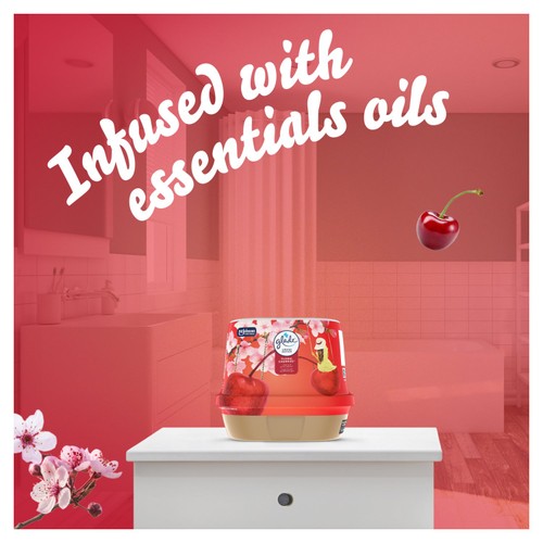 Glade Bathroom Gel Air Freshener Floral Cherries 180g