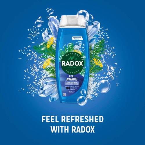 Radox Feel Awake Mood Boosting 2-in-1 Shower Gel & Shampoo