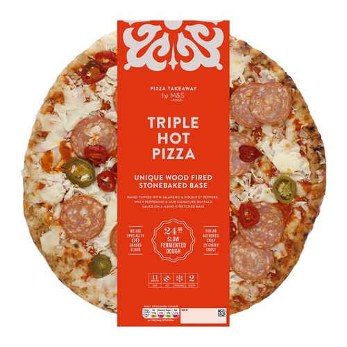 M&S Triple Hot Woodfired & Stonebaked Pizza