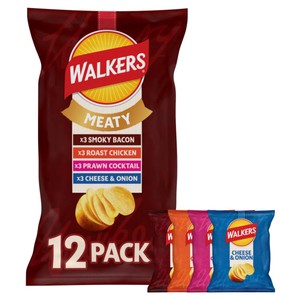 Walkers Meaty Variety Crisps   14 x 25g