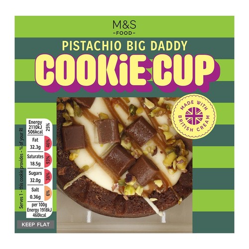 M&S Pistachio Big Daddy Cookie Cup