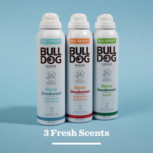 Bulldog Fresh Mint & Cedarwood Naturally Propelled Spray Deodorant