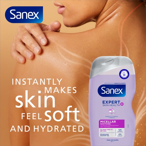Sanex Expert Skin Health+ Soothing Shower Gel Body Wash 