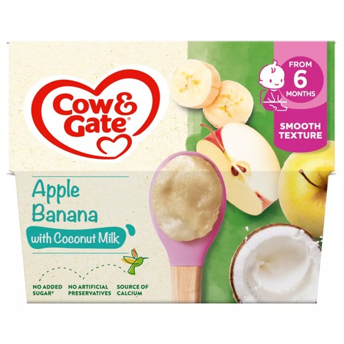 Cow & Gate Apple, Banana with Coconut Milk Baby Food Pot 6+ Months