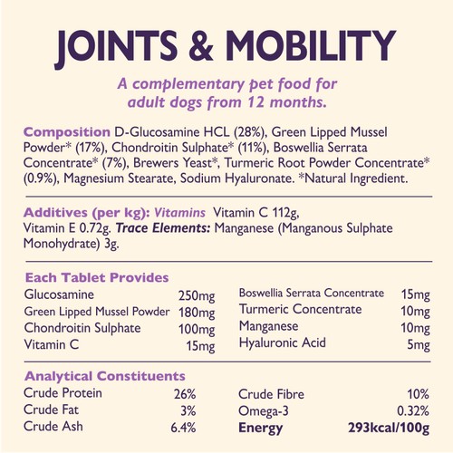 Lily's Kitchen Joints & Mobility Supplement for Dogs