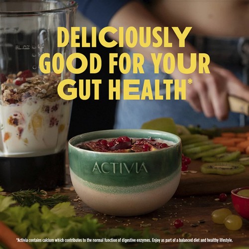 Activia Vanilla Fat Free No Added Sugar Gut Health Fruit Yoghurt Multipack
