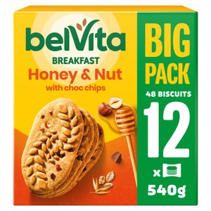 Belvita Honey & Nut Chocolate Chip Cereal Biscuit Bars Multipack