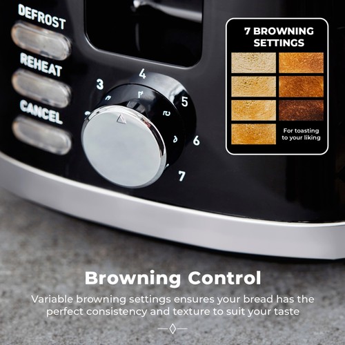 Tower Solitaire 2 Slice Toaster Black