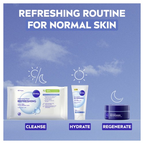 NIVEA Biodegradable Refreshing Face Cleansing Wipes