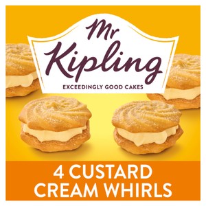 Mr Kipling Custard Cream VIennese Whirls Cakes 4 Pack