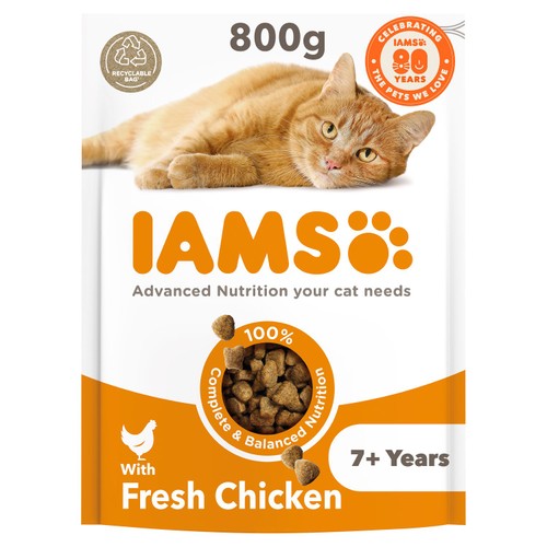 IAMS Advanced Nutrition Senior Cat Food With Fresh Chicken