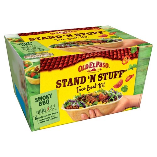 Old El Paso Mexican Stand 'N' Stuff Smoky BBQ Taco Kit with Soft Shells
