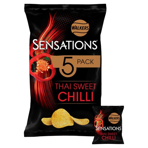 Walkers Sensations Thai Sweet Chilli Multipack Crisps 5 x 25g