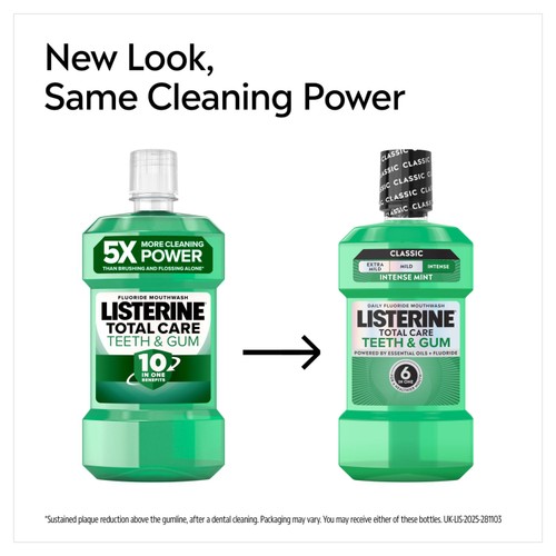 Listerine Total Care Teeth & Gum Intense Mint Classic Mouthwash