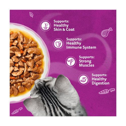 Whiskas 1+ Wet Cat Food Pouches Aromatic Fusion in Gravy