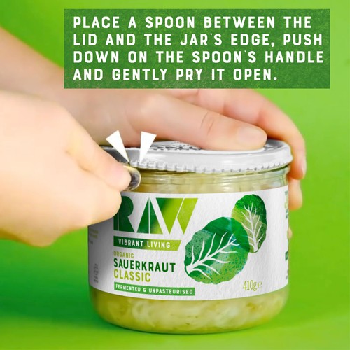 Raw Organic Fresh Kraut Classic Crunch Sauerkraut & Sea salt