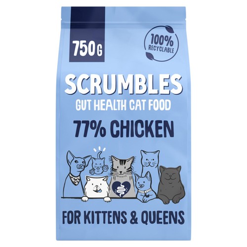Scrumbles Kitten & Queens Dry Cat Food Chicken