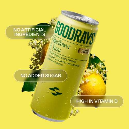 Goodrays CBD Drinks - Elderflower & Yuzu
