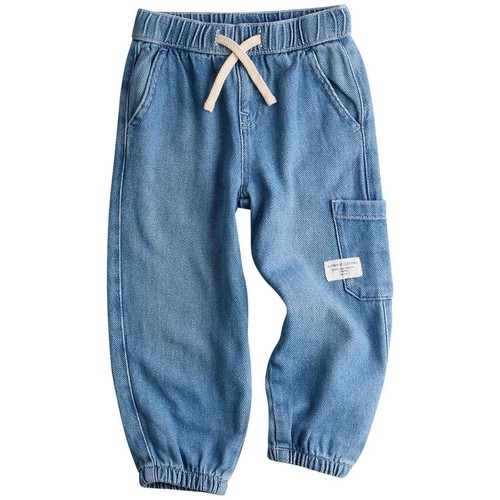 M&S Boys Relaxed Denim Cargo Jeans, 5-6 Years, Denim