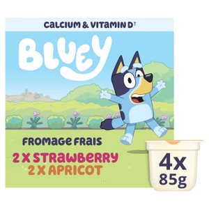 Bluey Fromage Frais Strawberry & Apricot 4x85g