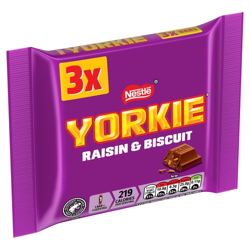 Yorkie Raisin & Biscuit Chocolate Bar Multipack