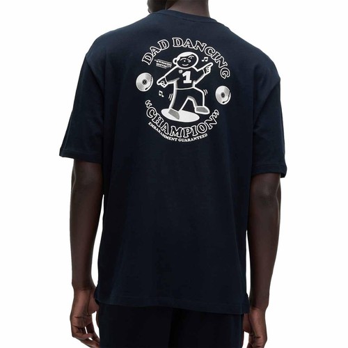 M&S Dancing Dad Graphic Pyjama Set, Small, Navy 