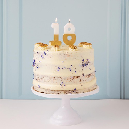 Talking Tables Number 8 Large Gold Candle