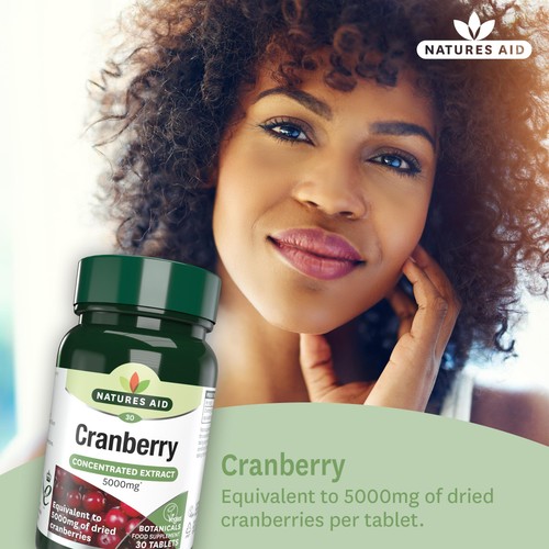 Natures Aid Cranberry Supplement Tablets 5000mg 