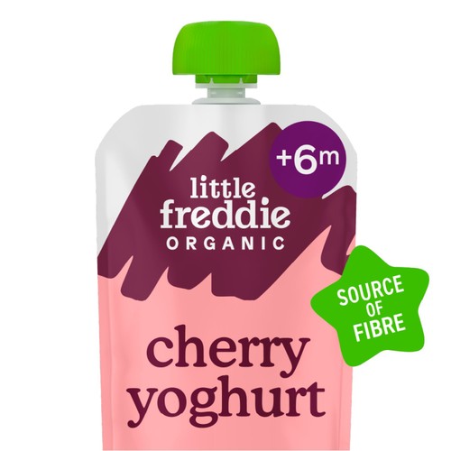 Little Freddie Organic Cherry Greek Style Yoghurt Baby Food Pouch 6+ M