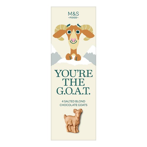 M&S You're The G.O.A.T Salted Blond Chocolate