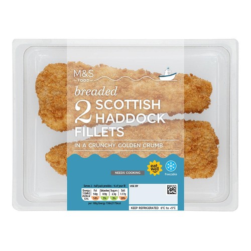 M&S 2 Breaded Haddock Fillets