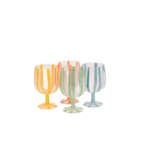 Summerhouse Portofino Stripe Picnic Wine Glasses