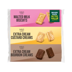 M&S Extra Cream Triple Pack Biscuits