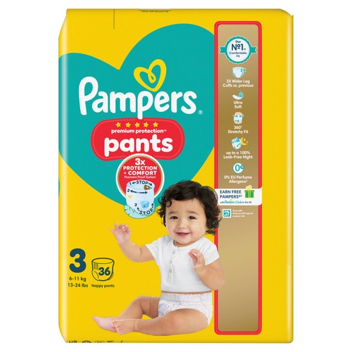 Pampers New Baby Nappy Pants Size 3 Essential