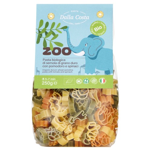 Dalla Costa Tri-Colour Organic Zoo Pasta
