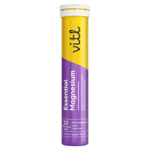 Vitl Essential Magnesium Effervescent Tablets, Lemon & Ginger Flavour