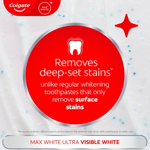 Colgate Max White Ultra Active Foam At Home Teeth Whitening Toothpastee