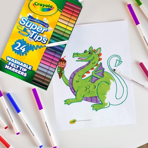 Crayola 24 Supertips, 4yrs+