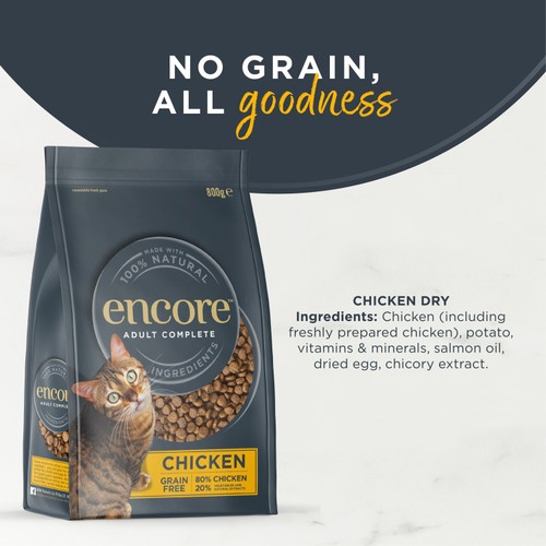Encore Natural  Adult Dry Cat Food Chicken Grain Free