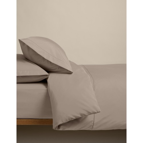 M&S Egyptian Cotton 230TC Bedding Set, Single, Mink