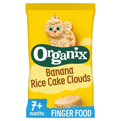 Organix Banana Rice Cake Clouds Baby Snack 7+ Months