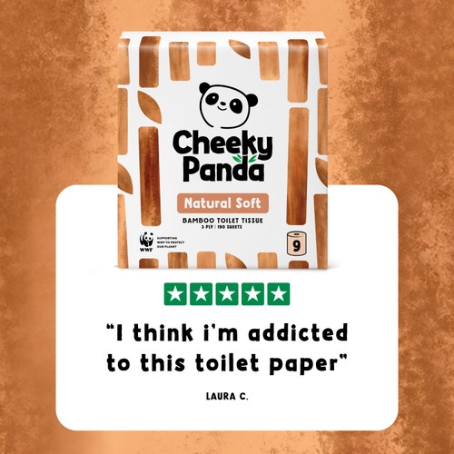 The Cheeky Panda Natural Colour Bamboo Toilet Tissue