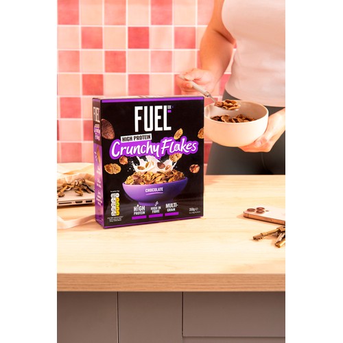 FUEL10K Chocolate Multigrain Flakes High Protein Breakfast Cereal